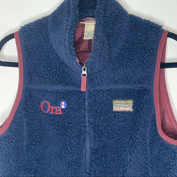 LL Bean Mens Size S Sherpa Mountain Pile Fleece Vest Blue Hiking Gorpcore - Picture 2 of 10